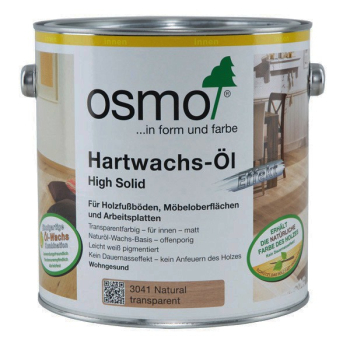 Osmo Hartwachs-Öl Effekt, Natural transparent 2,5 lt