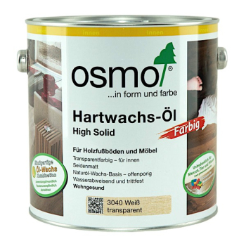 Osmo Hartwachs-Öl Farbig, Weiß transparent