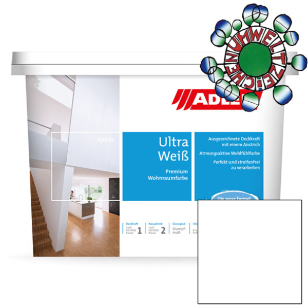 Aviva Ultra-Weiß, Premium Wandfarbe 9lt.